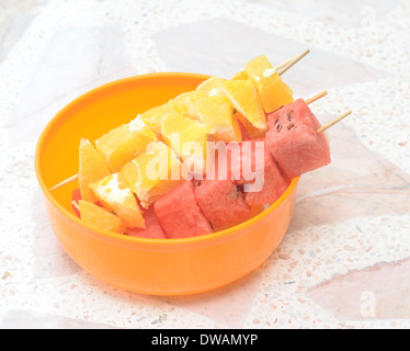 brochette de fruits Banque D'Images