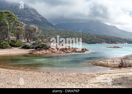 Honeymoon Bay, parc national de Freycinet, Tasmanie, Australie Banque D'Images