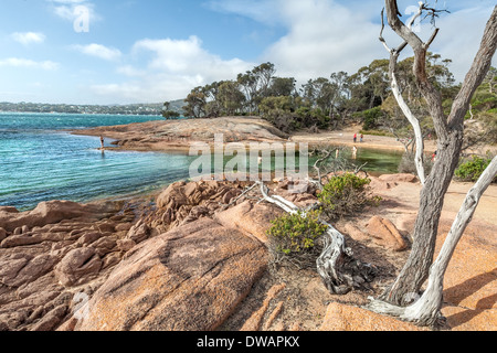 Honeymoon Bay, parc national de Freycinet, Tasmanie, Australie Banque D'Images