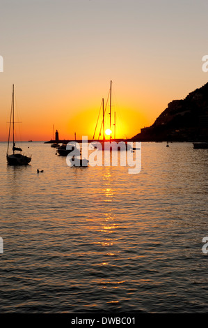 Sun set Mallorca Andraitx Banque D'Images