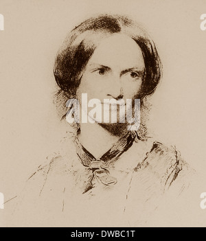 Charlotte Bronte période victorienne Banque D'Images