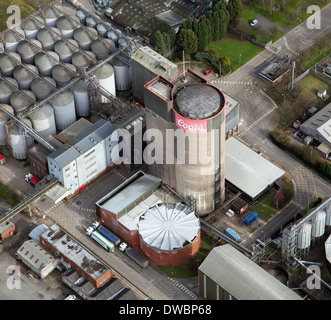 Vue aérienne de Molson Coors Brewery à Burton-upon-Trent Banque D'Images