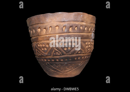 Re-construction de la Poterie Néolithique Style et conception trouvés en Grande-Bretagne Banque D'Images