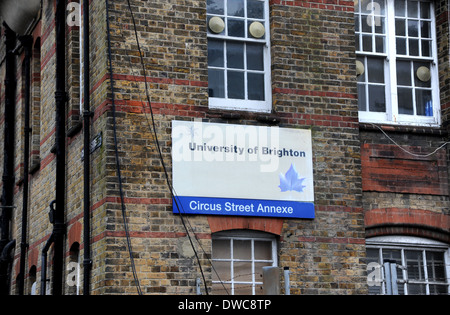 Le bâtiment annexe de l'Université de Brighton Circus Street, qui a depuis été renversé et redéveloppé au Royaume-Uni Banque D'Images