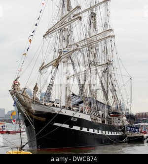 Construit en 1896 à Nantes le grand voilier trois mâts barque BELEM Avenue de la voile pendant le Jubilé de Queens Banque D'Images