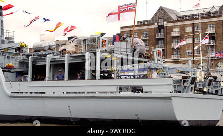 HMS Royal Hurworth Pageant tamise crew Banque D'Images