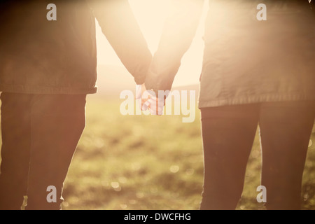 Section intermédiaire de couple, holding hands Banque D'Images