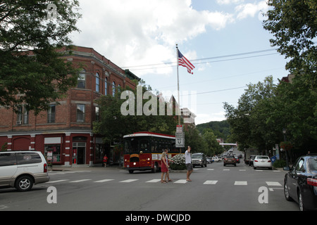 Rue principale de Cooperstown New York Banque D'Images