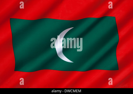 Drapeau de la République des Maldives. Banque D'Images