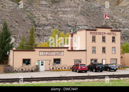 Hôtel et Last Chance Saloon, Rosedeer, Alberta, Canada Banque D'Images