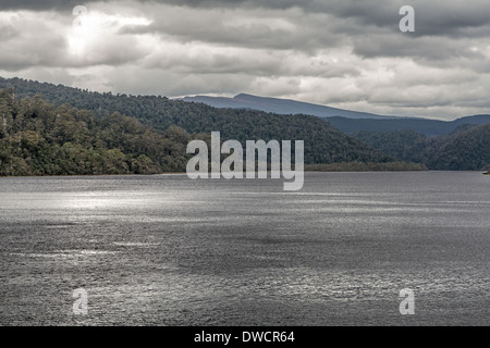 Gordon River, forêt tropicale tempérée, Strahan, Tasmanie, Australie Banque D'Images