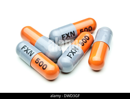 Flucloxacillin 500mg Comprimés Capsules antibiotiques pénicilline Banque D'Images