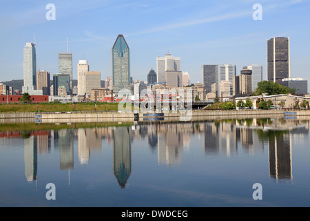 Ville de Montréal, du canal de Lachine, Canada Banque D'Images