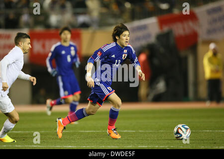 Hajime Hosogai (JPN), 5 mars 2014 - Football : Football /Kirin Challenge Cup 2014 entre le Japon 4-2 Nouvelle Zélande au Stade National, Tokyo, Japon. (Photo de YUTAKA/AFLO SPORT) Banque D'Images