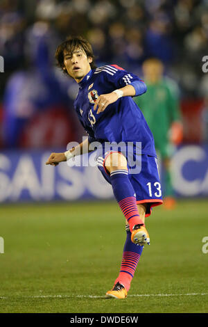 Hajime Hosogai (JPN), 5 mars 2014 - Football : Football /Kirin Challenge Cup 2014 entre le Japon 4-2 Nouvelle Zélande au Stade National, Tokyo, Japon. (Photo de YUTAKA/AFLO SPORT) Banque D'Images