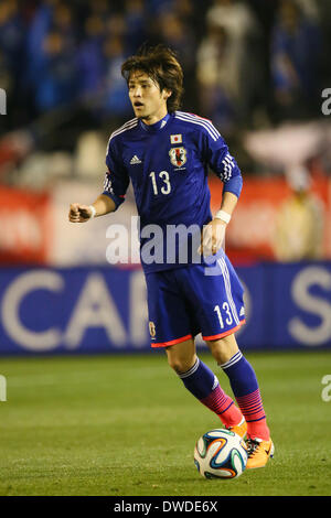Hajime Hosogai (JPN), 5 mars 2014 - Football : Football /Kirin Challenge Cup 2014 entre le Japon 4-2 Nouvelle Zélande au Stade National, Tokyo, Japon. (Photo de YUTAKA/AFLO SPORT) Banque D'Images