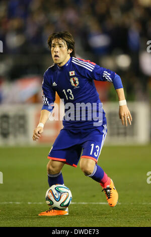 Hajime Hosogai (JPN), 5 mars 2014 - Football : Football /Kirin Challenge Cup 2014 entre le Japon 4-2 Nouvelle Zélande au Stade National, Tokyo, Japon. (Photo de YUTAKA/AFLO SPORT) Banque D'Images