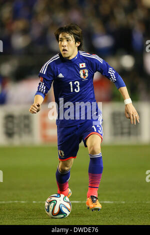 Hajime Hosogai (JPN), 5 mars 2014 - Football : Football /Kirin Challenge Cup 2014 entre le Japon 4-2 Nouvelle Zélande au Stade National, Tokyo, Japon. (Photo de YUTAKA/AFLO SPORT) Banque D'Images