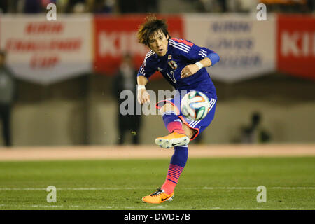 Hajime Hosogai (JPN), 5 mars 2014 - Football : Football /Kirin Challenge Cup 2014 entre le Japon 4-2 Nouvelle Zélande au Stade National, Tokyo, Japon. (Photo de YUTAKA/AFLO SPORT) Banque D'Images