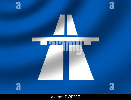 L'autoroute autobahn signe symbole icône logo emblème Banque D'Images