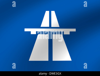 L'autoroute Autobahn signe symbole icône logo emblème Banque D'Images