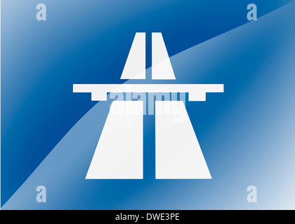 L'autoroute Autobahn signe symbole icône logo emblème Banque D'Images