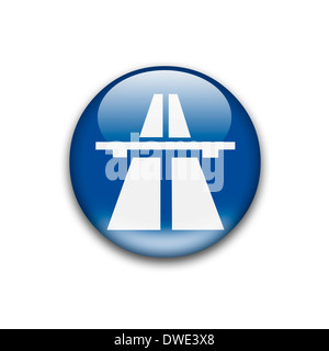 L'autoroute Autobahn signe symbole icône logo emblème Banque D'Images