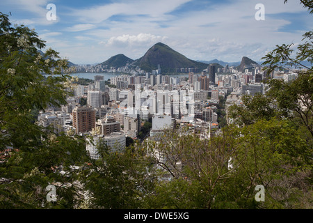 Vue de Rio de Janeiro du Parque, Dois Irmãos Rio de Janeiro, BRA, Banque D'Images