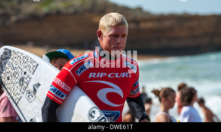 Carnaval de surf Bells Beach Easter Michael Eugene 'malade' Fanning, surnommé 'White Lightning', monde australien championne de surf Banque D'Images