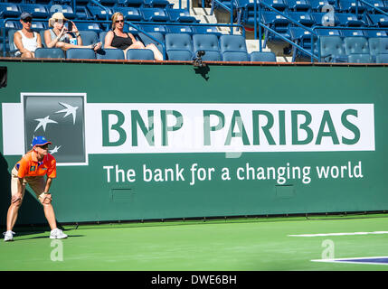 Indian Wells, en Californie, USA. 6 mars 2014. 05 mars 2014 : Premier tour au cours de l'action BNP Paribas Open, à l'Indian Wells Tennis Garden à Indian Wells, CA. Credit : Action Plus Sport Images/Alamy Live News Banque D'Images