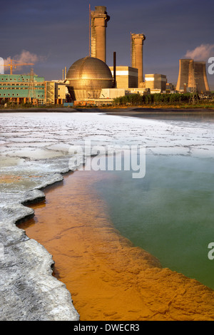 La pollution industrielle et l'usine de retraitement nucléaire de Sellafield Banque D'Images