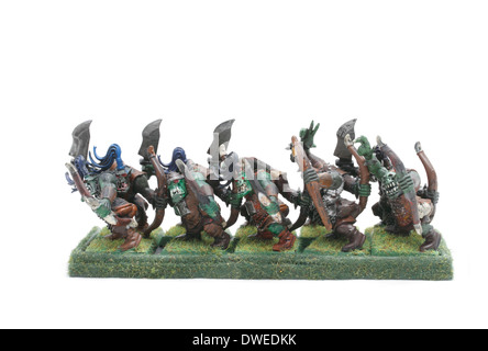 Dix Orc Arrer Boyz . L'unité de base de 7 points chacun. Banque D'Images