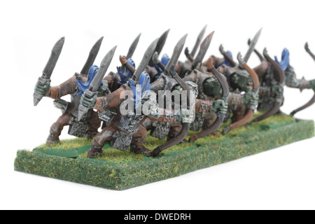 Dix Orc Arrer Boyz . L'unité de base de 7 points chacun. Peint par photogrpaher Banque D'Images