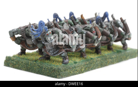 Dix Orc Arrer Boyz . L'unité de base de 7 points chacun. peint par photographe Banque D'Images