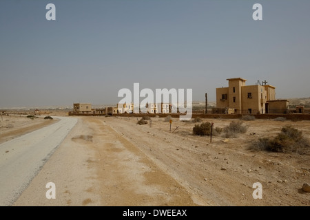 Église éthiopienne déserte à "terre des monastères' près de la cuve baptismale Qaser el Yahud site Kasser aussi Qasser Yehud al ou le nom officiel de la partie occidentale de l'emplacement traditionnel du baptême de Jésus par Jean le Baptiste dans le Jourdain région Vallée de la Cisjordanie Israël Banque D'Images