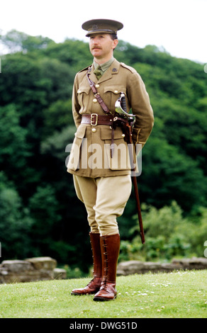 1ère guerre mondiale 1, officier britannique, 1914 - 1918, reconstitution des uniformes uniforme des soldats de l'Armée soldat Banque D'Images