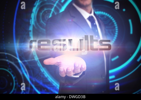 Les résultats en fonction d'arrière-plan technologique futuriste Banque D'Images