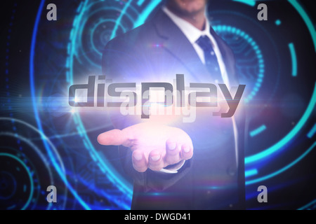 Contexte technologique futuriste contre l'affichage Banque D'Images