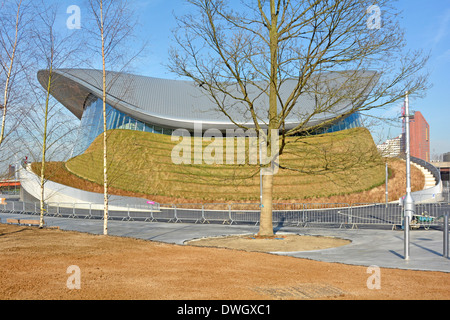 Le Centre aquatique piscine olympique de Londres a rouvert après modifications temporaires pour supprimer coin externe supplémentaire Banque D'Images