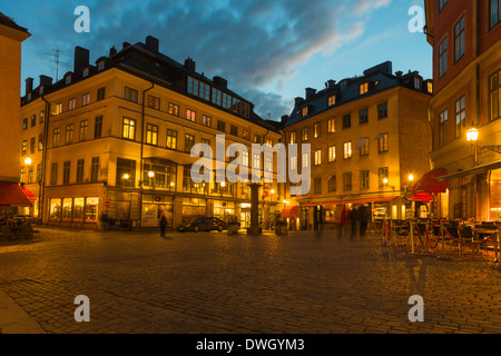 , Järntorget ('Le fer Carré'), datant de 1300 environ, une place publique à Gamla Stan, la vieille ville, de Stockholm, Suède Banque D'Images