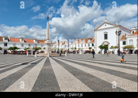 Praca do Marques de Pombal, Vila Real de Santo Antonio Banque D'Images