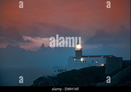 Phare, Cabo Sao Vicente Banque D'Images