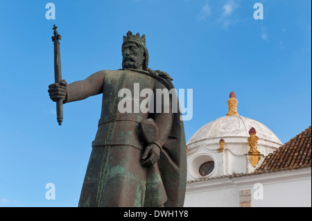 Statue du Roi Alphonse III, Faro Banque D'Images