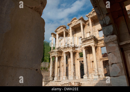 Bibliothèque de Celsus, Ephèse Banque D'Images