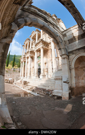 Bibliothèque de Celsus, Ephèse Banque D'Images