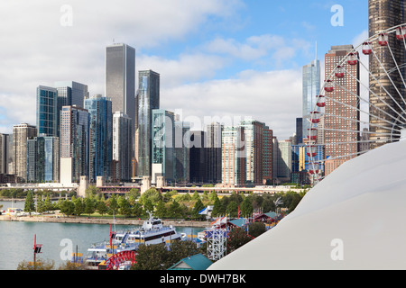 Chicago, Illinois, États-Unis d'Amérique, le centre-ville de Navy Pier Banque D'Images