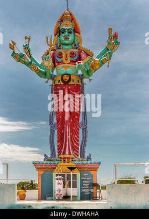 Lieu de culte et la statue de la Déesse Kali comme vu dans Vellore, Tamil Nadu, Inde. Banque D'Images