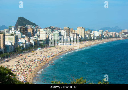 La plage de Leblon, Rio de Janeiro Banque D'Images