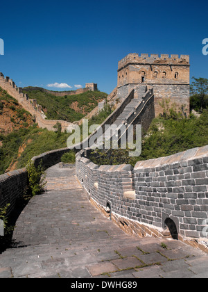La Grande Muraille de Chine, à Jinshanling près de Beijing en République populaire de Chine. Banque D'Images