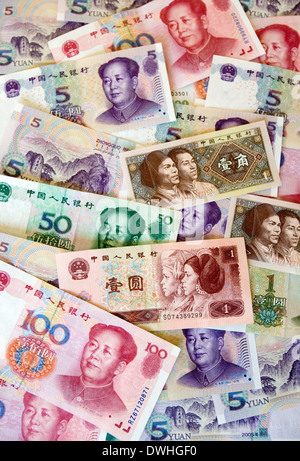 Le renminbi chinois - Argent Banque D'Images